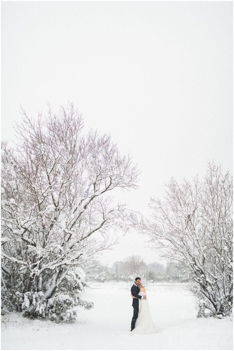 After Wedding under the snow in Provence