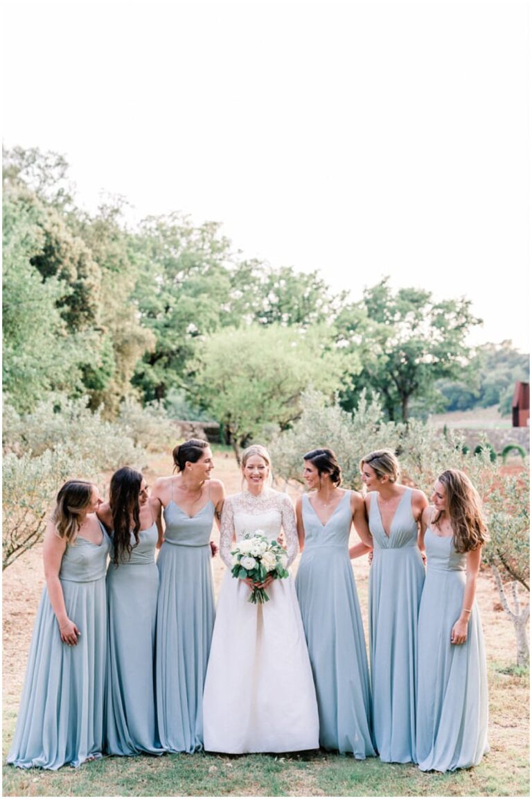 fine art wedding bride and bridesmaids