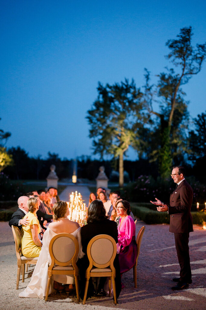 Editorial fashion wedding couple session at chateau de tourreau