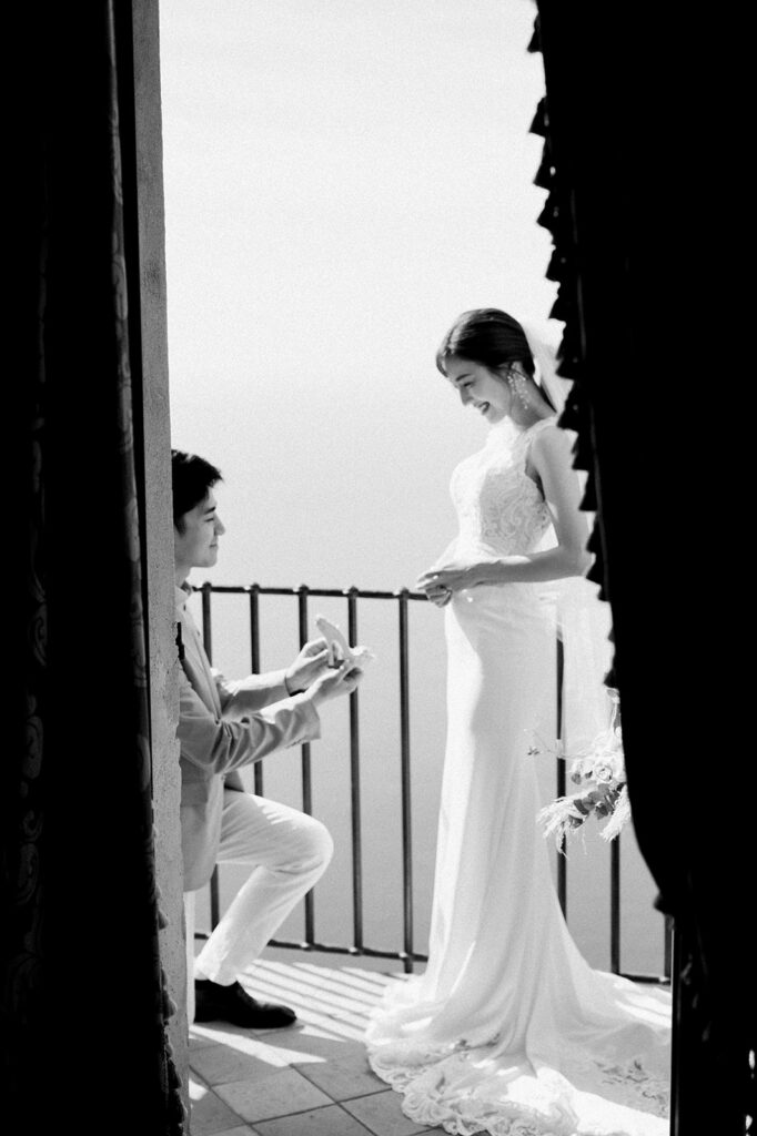 Surprise proposal in the Exotic Garden of Eze, captured discreetly by a luxury photographer