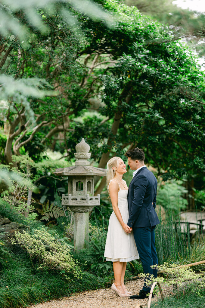 Elegant couple photoshoot at Villa Ephrussi de Rothschild, with Mediterranean views and lush gardens
