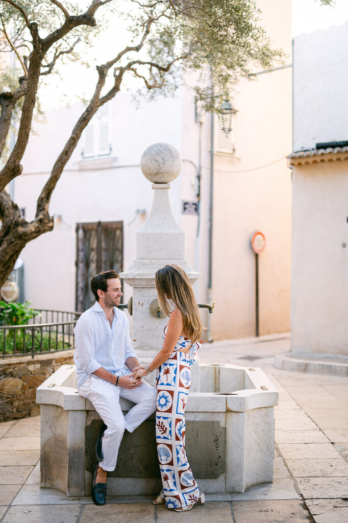 proposal engagement session photo at Saint Tropez