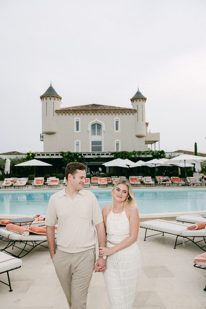engagement proposal Airelles Saint Tropez Chateau Messardiere