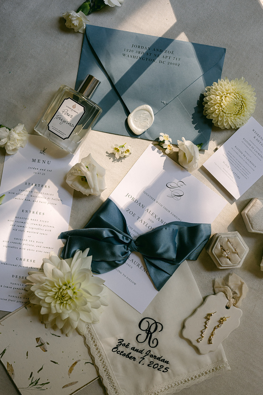 Luxury editorial wedding at Bastide de Laurence, Provence, with elegant white floral decorations