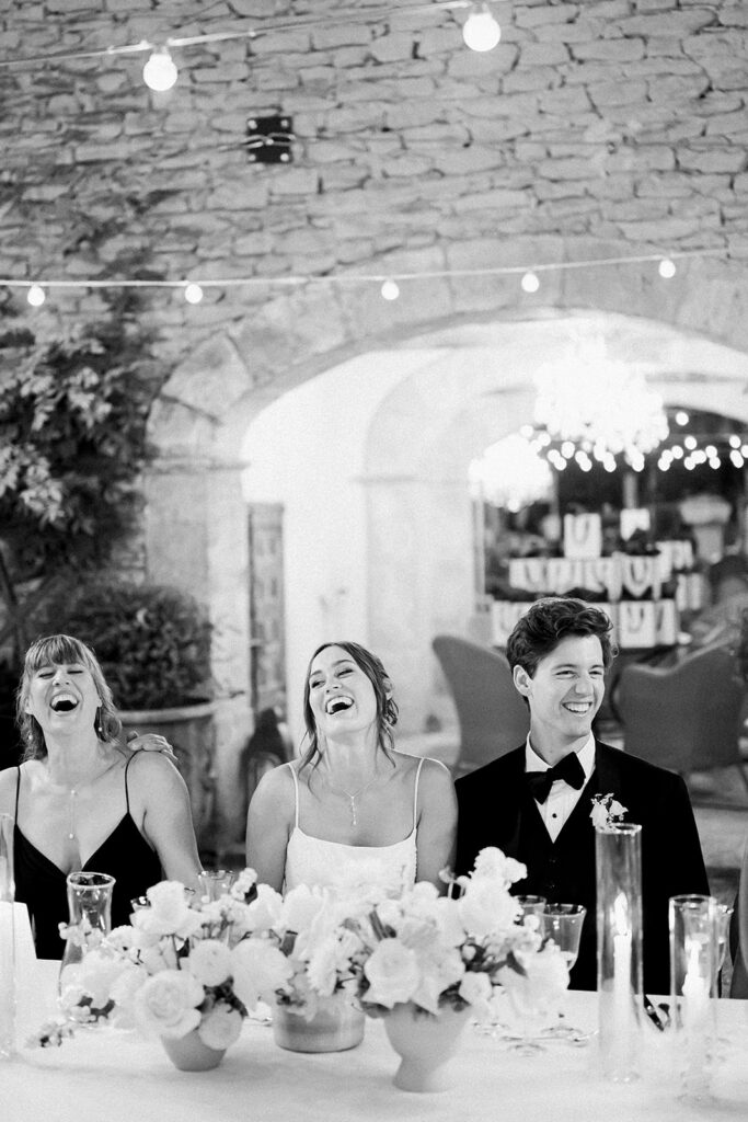 Luxury editorial wedding at Bastide de Laurence, Provence, with elegant white floral decorations